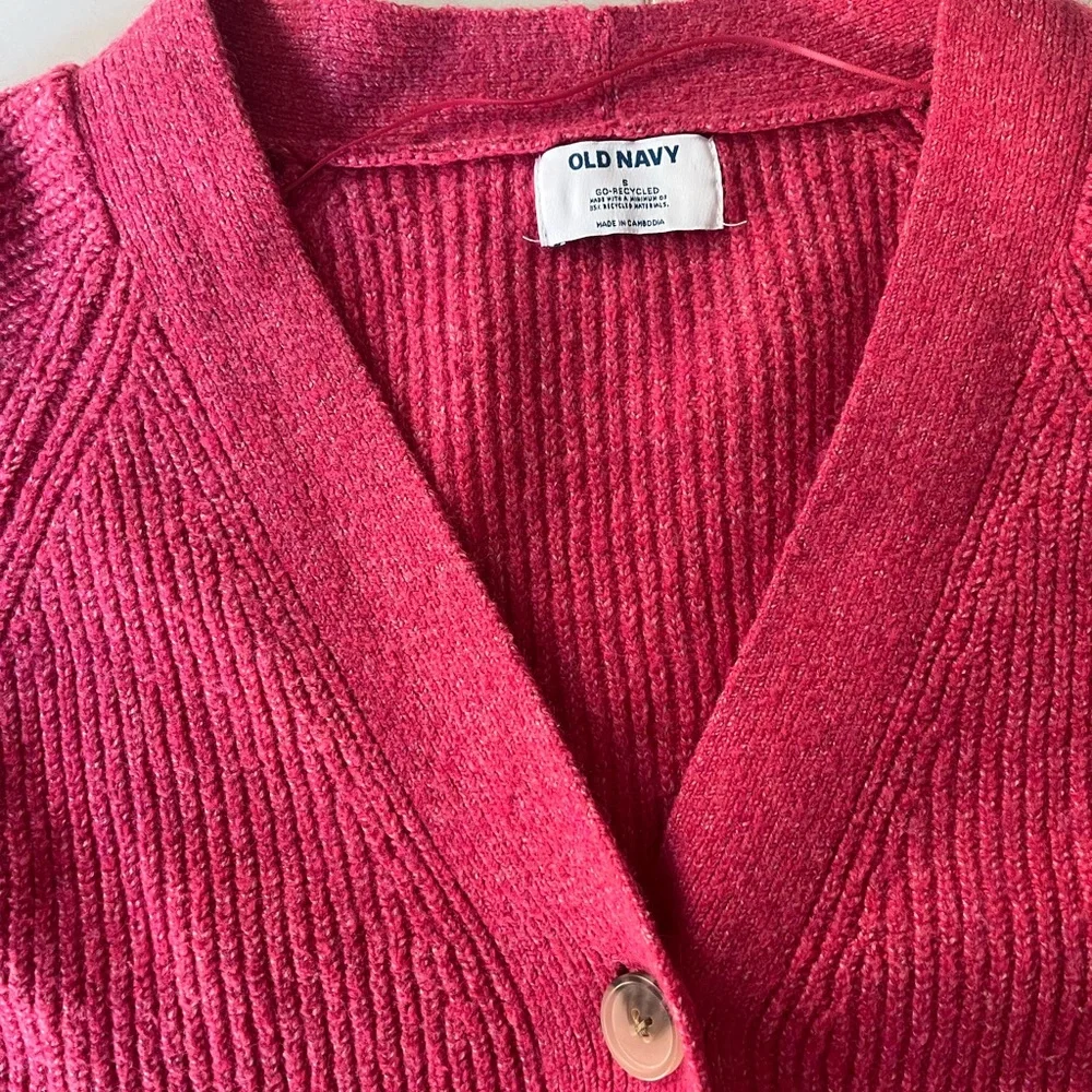 Old Navy Pink Cardigan Sweater - Picture 2 of 5